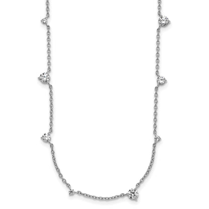 14K White Gold True Origin 2 3/8 Carat Lab Grown Diamond Vs Def Twelve Station 18 Inch Necklace