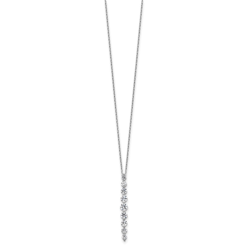 14K White Gold True Origin 1 Carat Lab Grown Diamond Vs Def 18 Inch Vertical Slide Necklace
