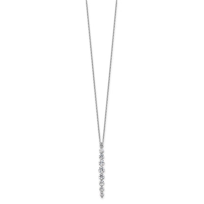 14K White Gold True Origin 1 Carat Lab Grown Diamond Vs Def 18 Inch Vertical Slide Necklace