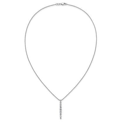 14K White Gold True Origin 1 Carat Lab Grown Diamond Vs Def 18 Inch Vertical Slide Necklace
