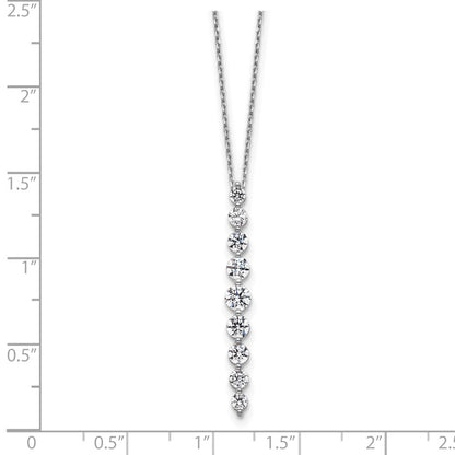 14K White Gold True Origin 1 Carat Lab Grown Diamond Vs Def 18 Inch Vertical Slide Necklace