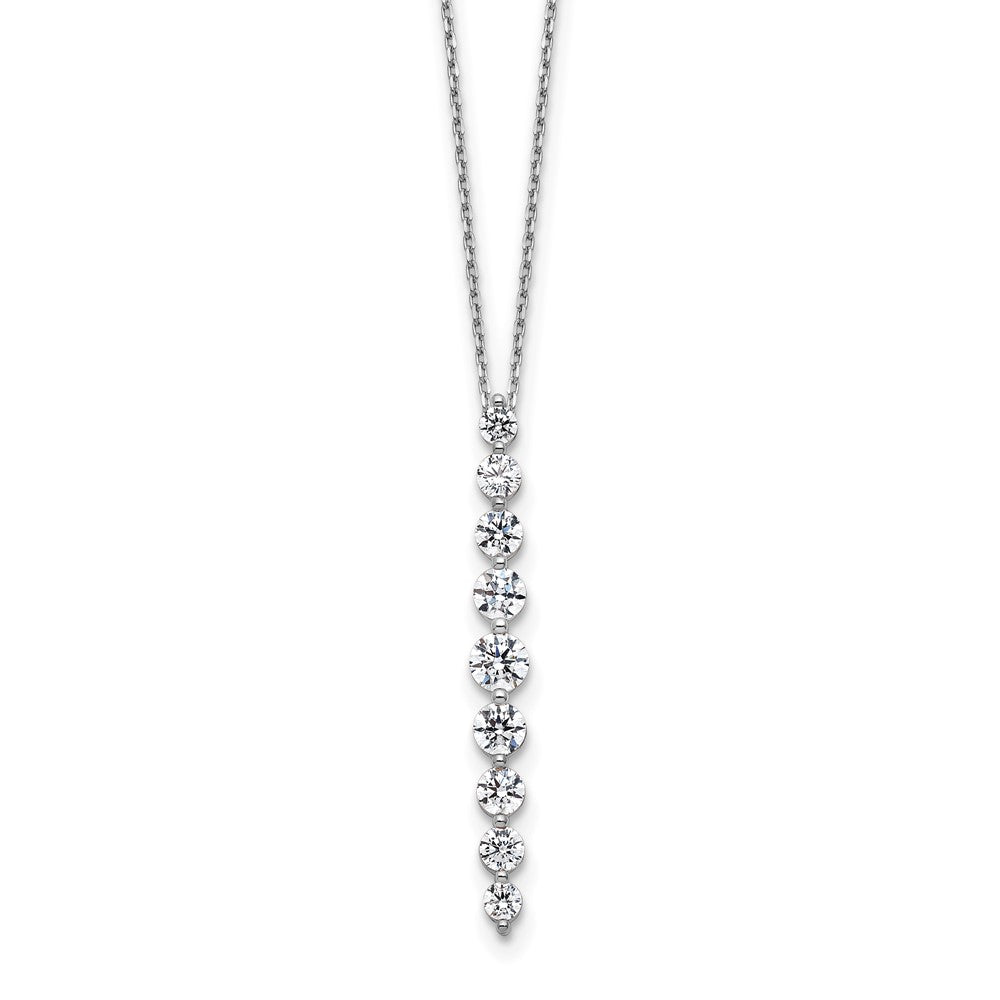 14K White Gold True Origin 1 Carat Lab Grown Diamond Vs Def 18 Inch Vertical Slide Necklace