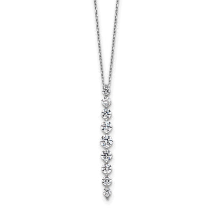 14K White Gold True Origin 1 Carat Lab Grown Diamond Vs Def 18 Inch Vertical Slide Necklace