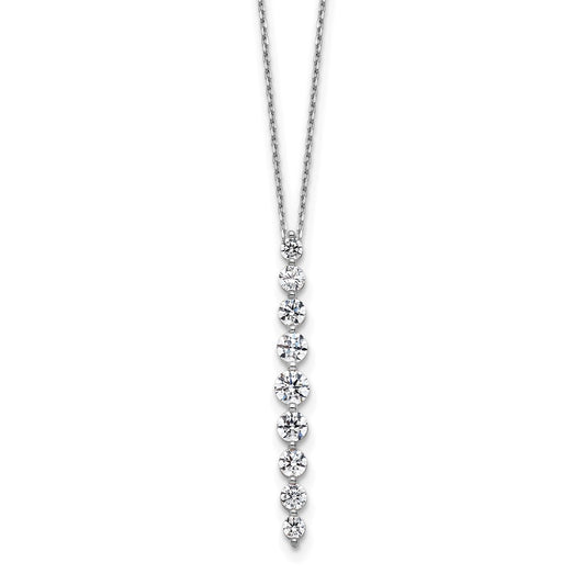 14K White Gold True Origin 1 Carat Lab Grown Diamond Vs Def 18 Inch Vertical Slide Necklace