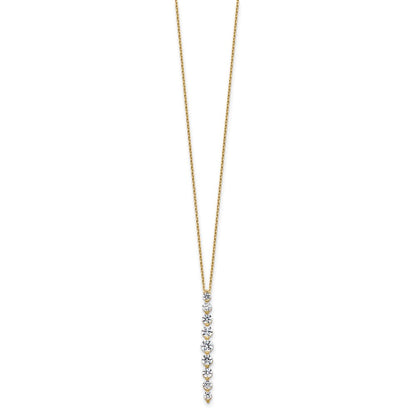 14K Yellow Gold True Origin 1 Carat Lab Grown Diamond Vs Def 18 Inch Vertical Slide Necklace