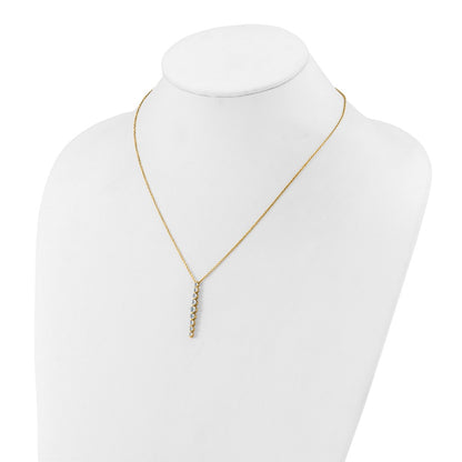 14K Yellow Gold True Origin 1 Carat Lab Grown Diamond Vs Def 18 Inch Vertical Slide Necklace