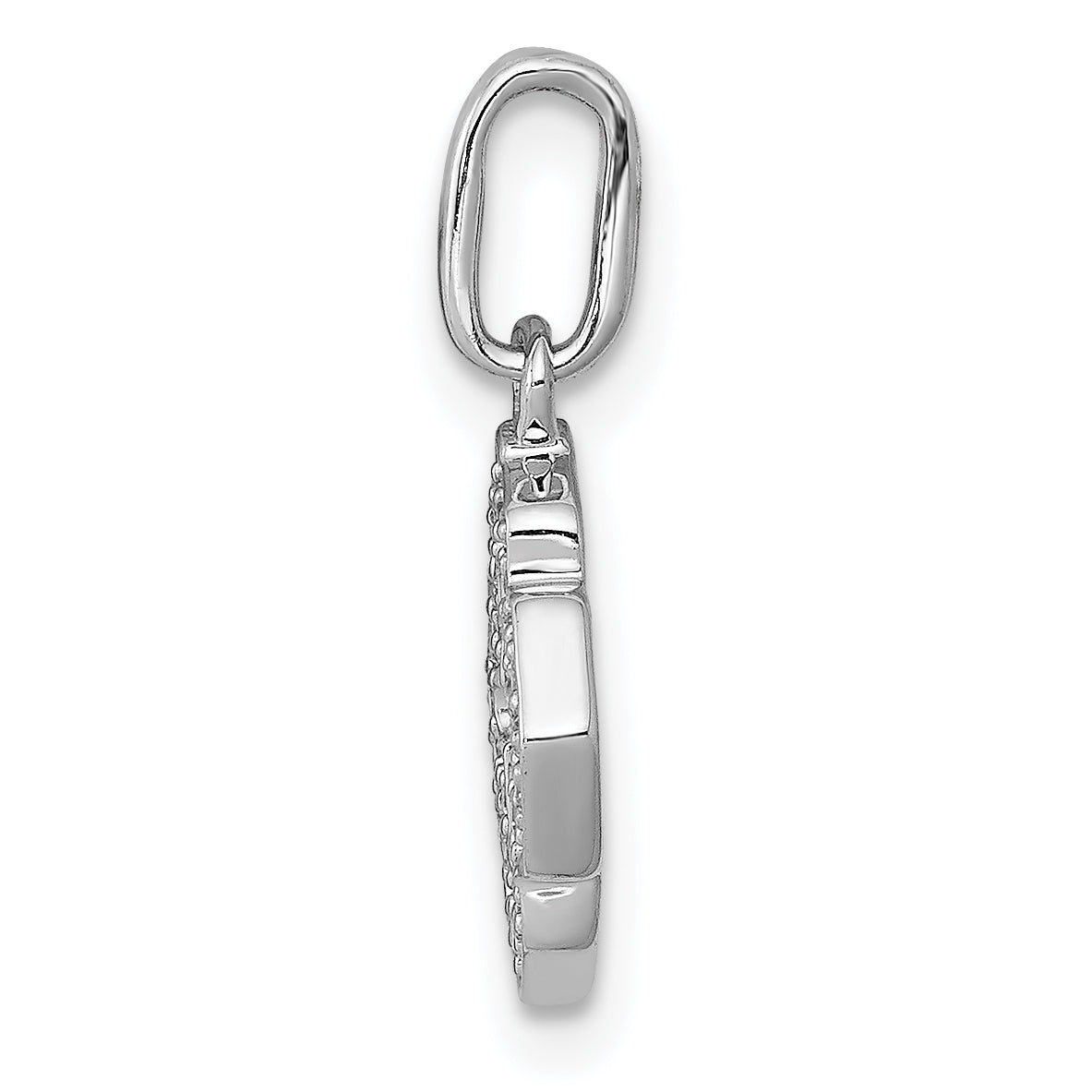 14K White Gold 1/10Ct. Diamond Fancy Cross Pendant