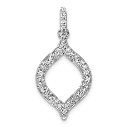 14k White Gold 1/2 Ct. Lab Grown Diamond VS/SI+ G+ Fancy Open Pendant
