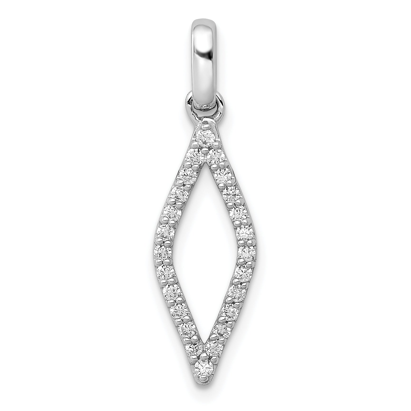10K White Gold 1/4Ct. Diamond Fancy Pendant