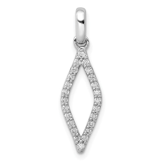 14k White Gold 1/4 Ct. Lab Grown Diamond VS/SI+ G+ Fashion Geometric Pendant