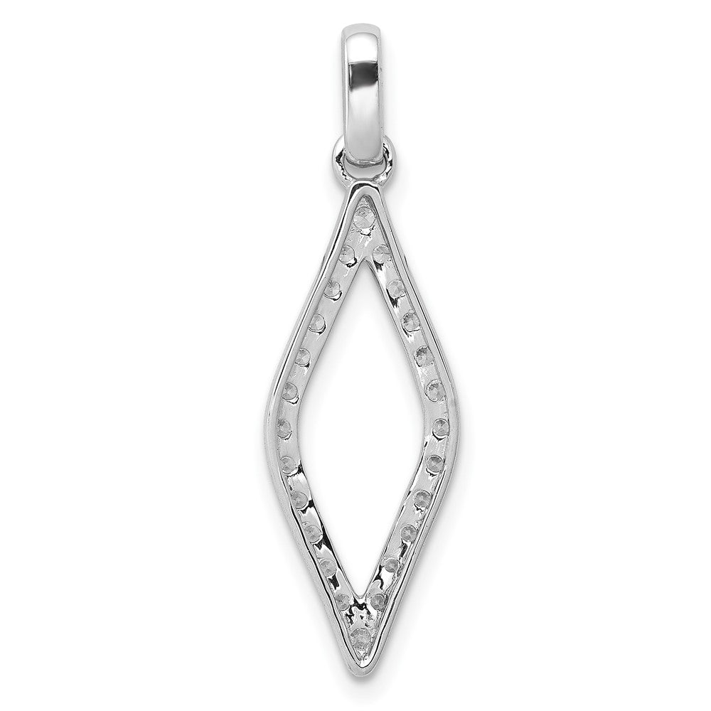 14k White Gold 1/2 Ct. Lab Grown Diamond VS/SI+ G+ Fashion Geometric Pendant