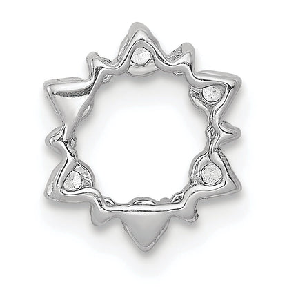 10K White Gold Diamond Fancy Circle Chain Slide