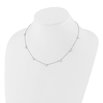 14K White Gold True Origin 1 Carat Lab Grown Diamond Vs Def Multi Station 18 Inch Necklace