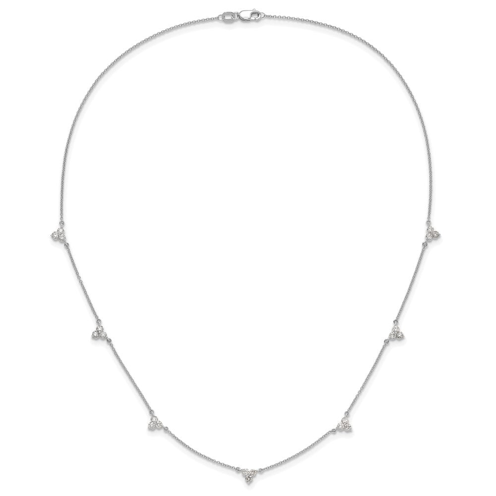 14K White Gold True Origin 1 Carat Lab Grown Diamond Vs Def Multi Station 18 Inch Necklace