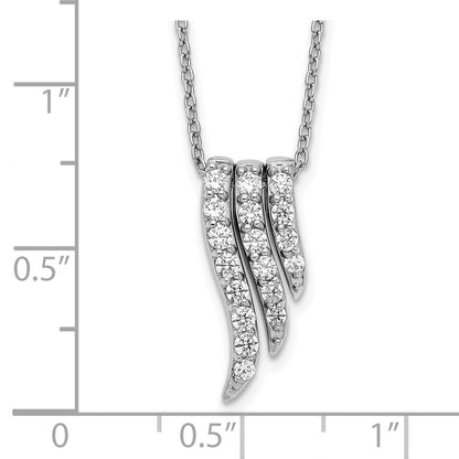 14k White Gold 1/2 Ct. Lab Grown Diamond VS/SI+ G+ 18 inch Dangle Pendant Necklace