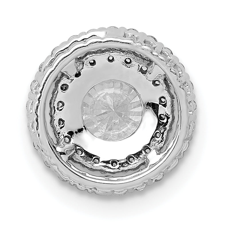 10K White Gold 5.2mm Center 1/5Ct. Diamond Semi-Mount Chain Slide