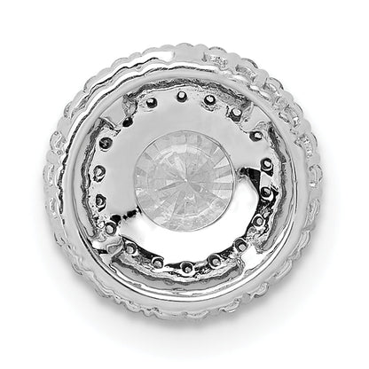 10K White Gold 5.2mm Center 1/5Ct. Diamond Semi-Mount Chain Slide