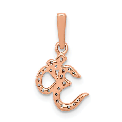 14K Rose Gold Diamond Om Pendant