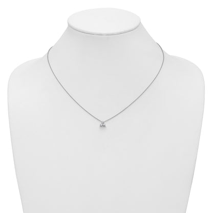 14K White Gold True Origin 3/8 Carat Lab Grown Diamond Vs D E F Three Stone 18 Inch Necklace