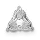 14K White Gold Lab Grown Diamond VS/SI+ G+ 3-Stone Triangle Pendant