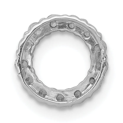 10K White Gold 1/4Ct. Diamond Circle Chain Slide