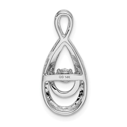 14k White Gold 1/4 Ct. Lab Grown Diamond VS/SI+ G+ Vibrant Infinity Slide Pendant