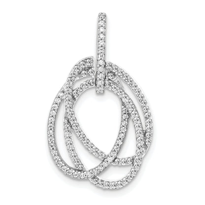 14k White Gold 14k White Gold 1/3 carat Lab Grown Diamond VS/SI+ G+ Complete Intertwined Oval Pendant