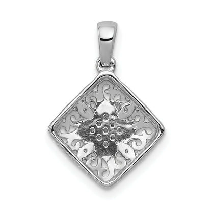 14K White Gold 1/15Ct. Diamond Fancy Pendant