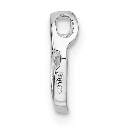 10K White Gold Heart Chain Slide Mounting