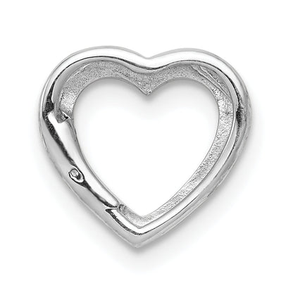 10K White Gold .01Ct. Diamond Heart Chain Slide