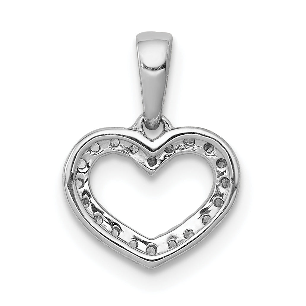 10K White Gold 10K .03Ct. Diamond Heart Pendant