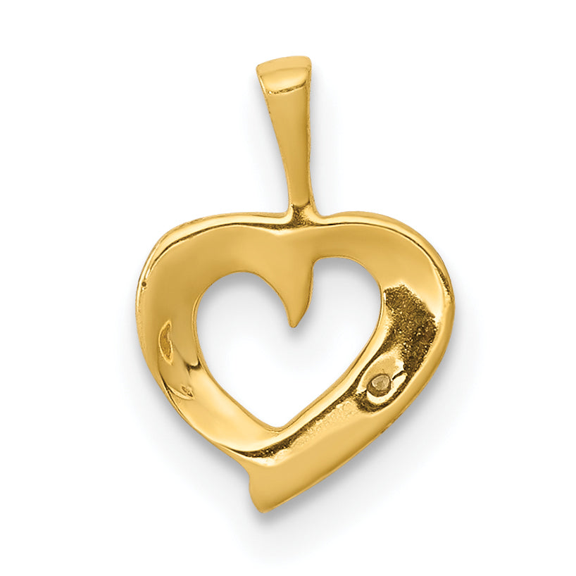 10K Yellow Gold 10K .01Ct. Diamond Heart Pendant