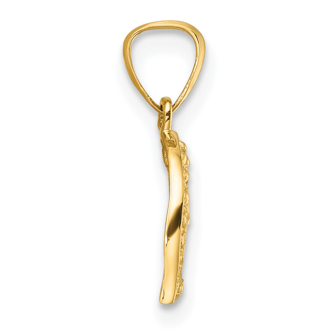 14k Yellow Gold 14k  .01ct. Diamond Heart Pendant