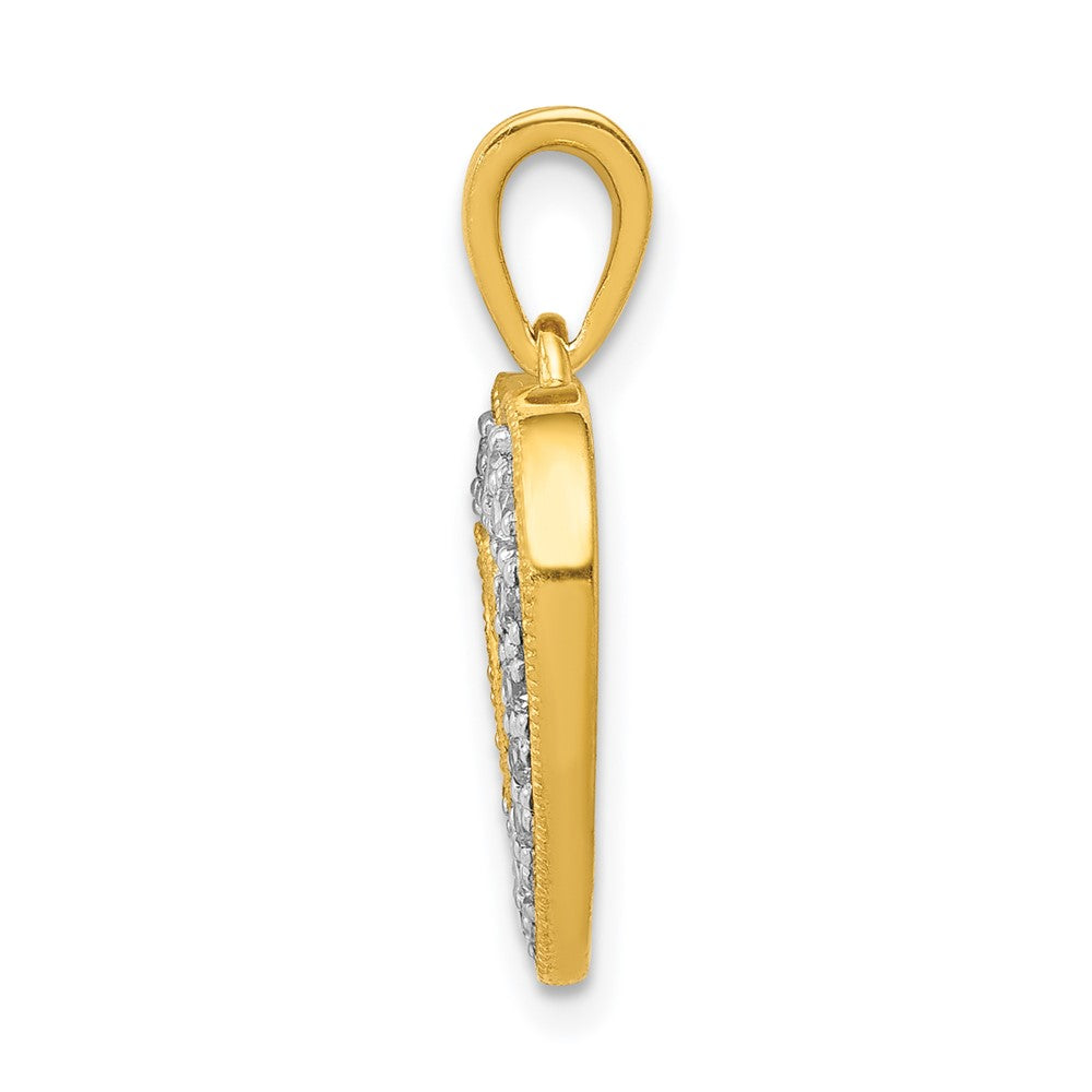 14k Yellow Gold 1/4 Ct. Lab Grown Diamond VS/SI+ G+ Heart Pendant