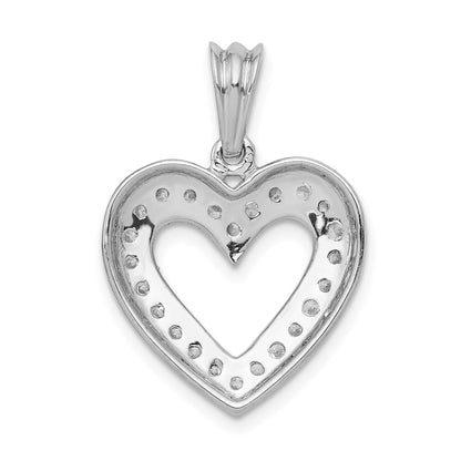 14k White Gold 1/3 Ct. Lab Grown Diamond VS/SI+ G+ Heart Pendant