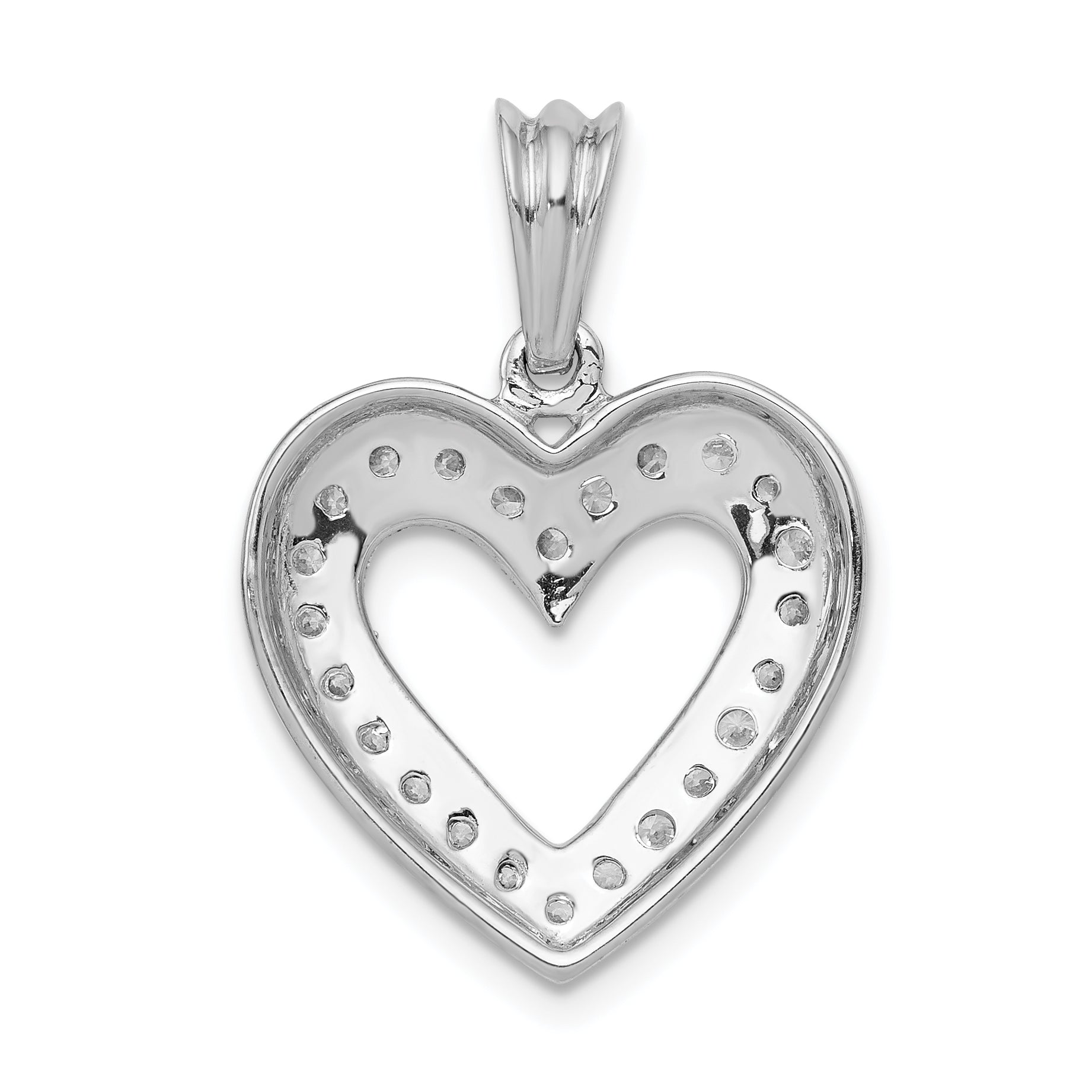 14k White Gold 14k White Gold 1/3 carat Lab Grown Diamond VS/SI+ G+ Heart Pendant