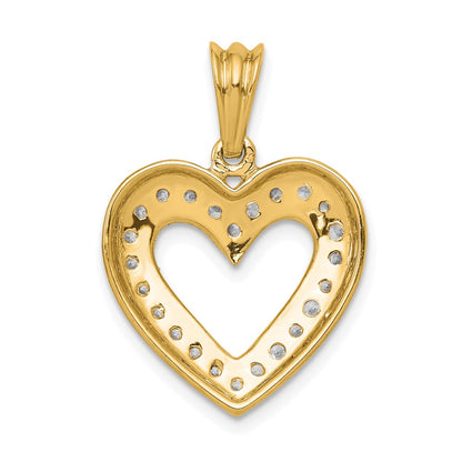 14k Yellow Gold 1/3 Ct. Lab Grown Diamond VS/SI+ G+ Heart Pendant