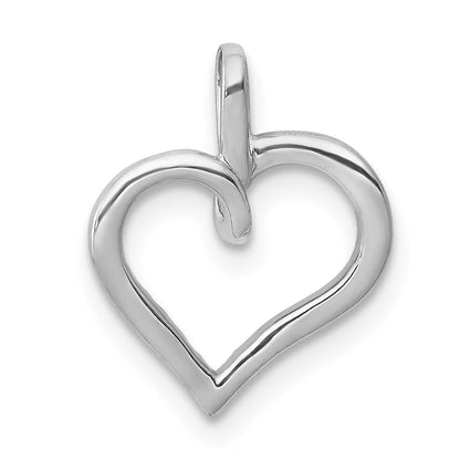 10K White Gold 10K 1/20Ct. Diamond Heart Pendant