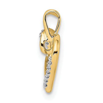 10K Yellow Gold 10K Diamond Heart Pendant