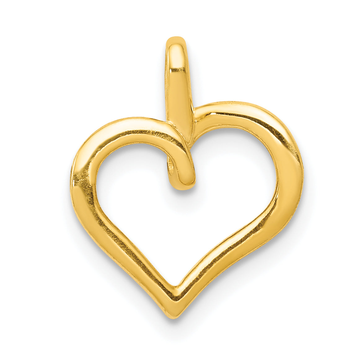 10K Yellow Gold 10K Diamond Heart Pendant
