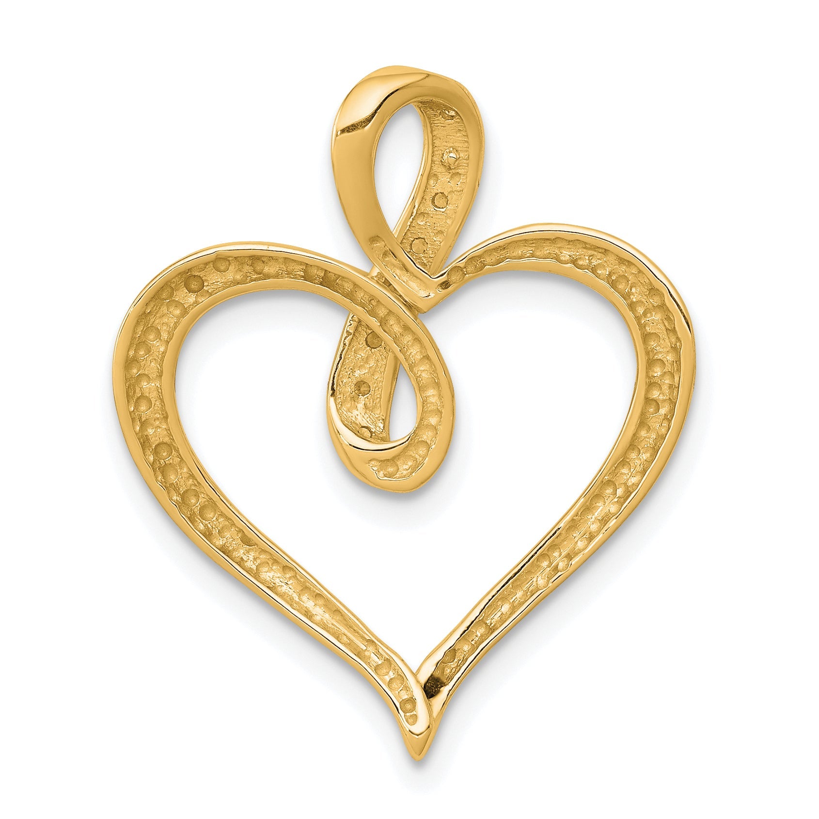 10K Yellow Gold 10K 1/20Ct. Diamond Heart And Infinity Pendant