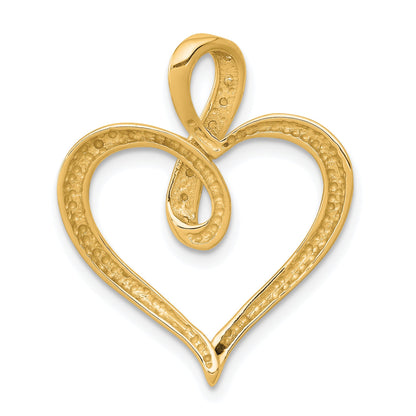 10K Yellow Gold 10K 1/20Ct. Diamond Heart And Infinity Pendant