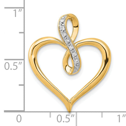 10K Yellow Gold 10K 1/20Ct. Diamond Heart And Infinity Pendant