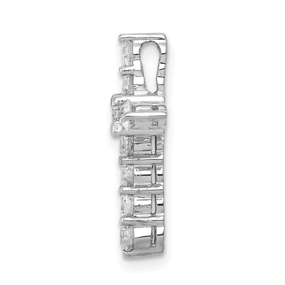 14k White Gold 3/4 Ct. Lab Grown Diamond VS/SI+ G+ Cross Chain Slide Pendant