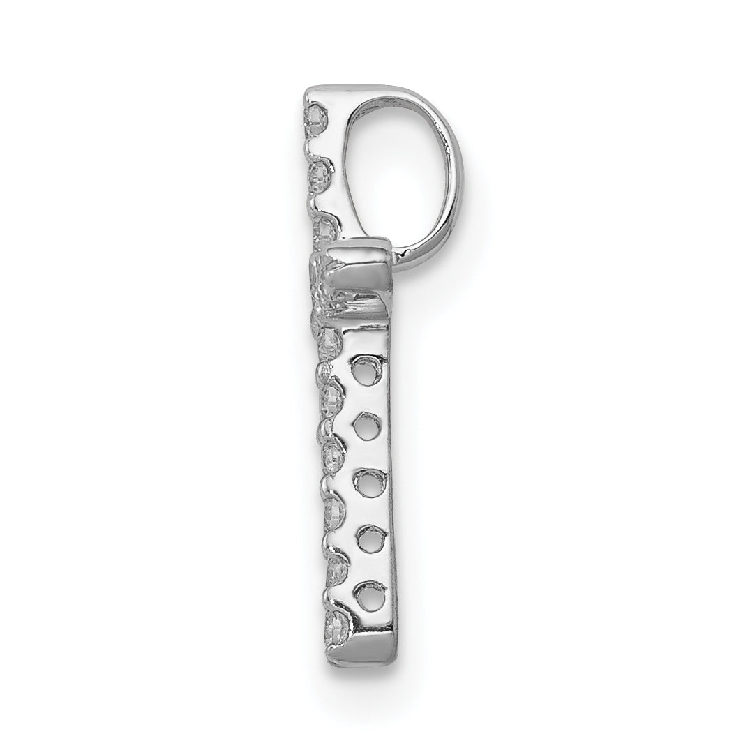10K White Gold 10K Diamond Cross Pendant