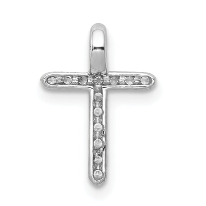 10K White Gold 10K Diamond Cross Pendant