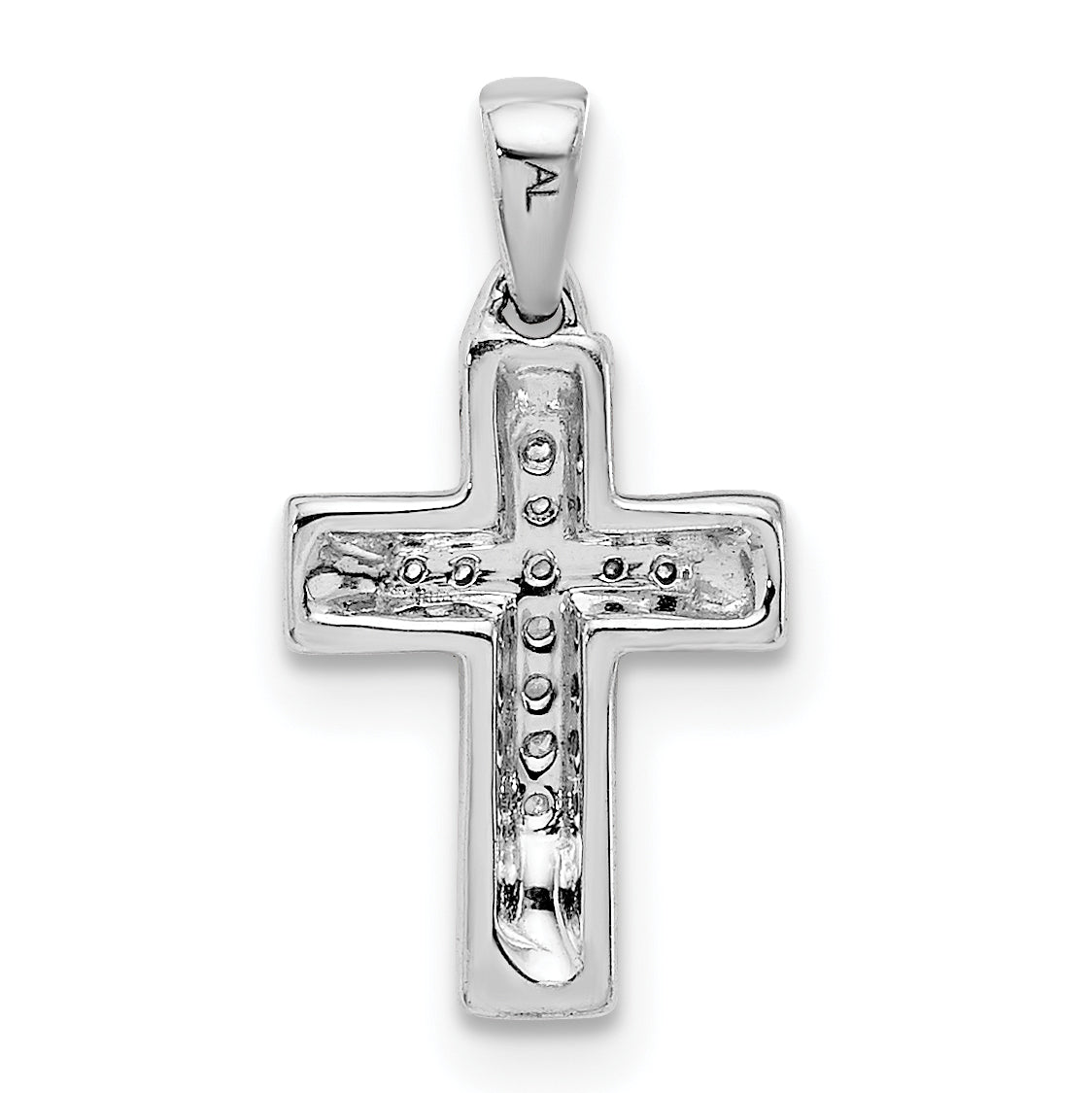 10K White Gold 10K Diamond Cross Pendant
