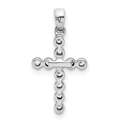 14K White Gold 1/10Ct. Diamond Cross Pendant