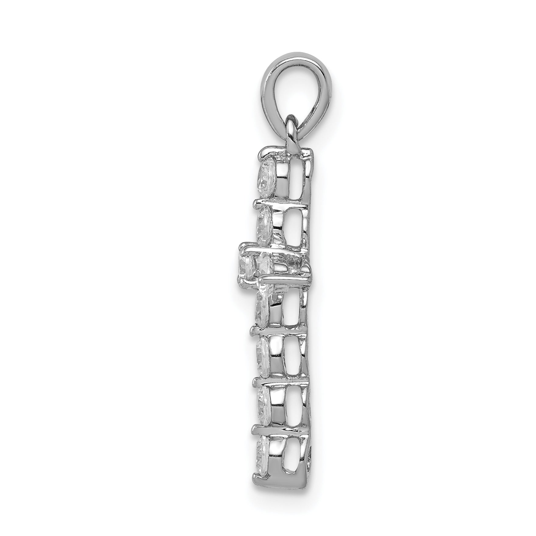 10K White Gold 10K 1/2Ct. Diamond Cross Pendant