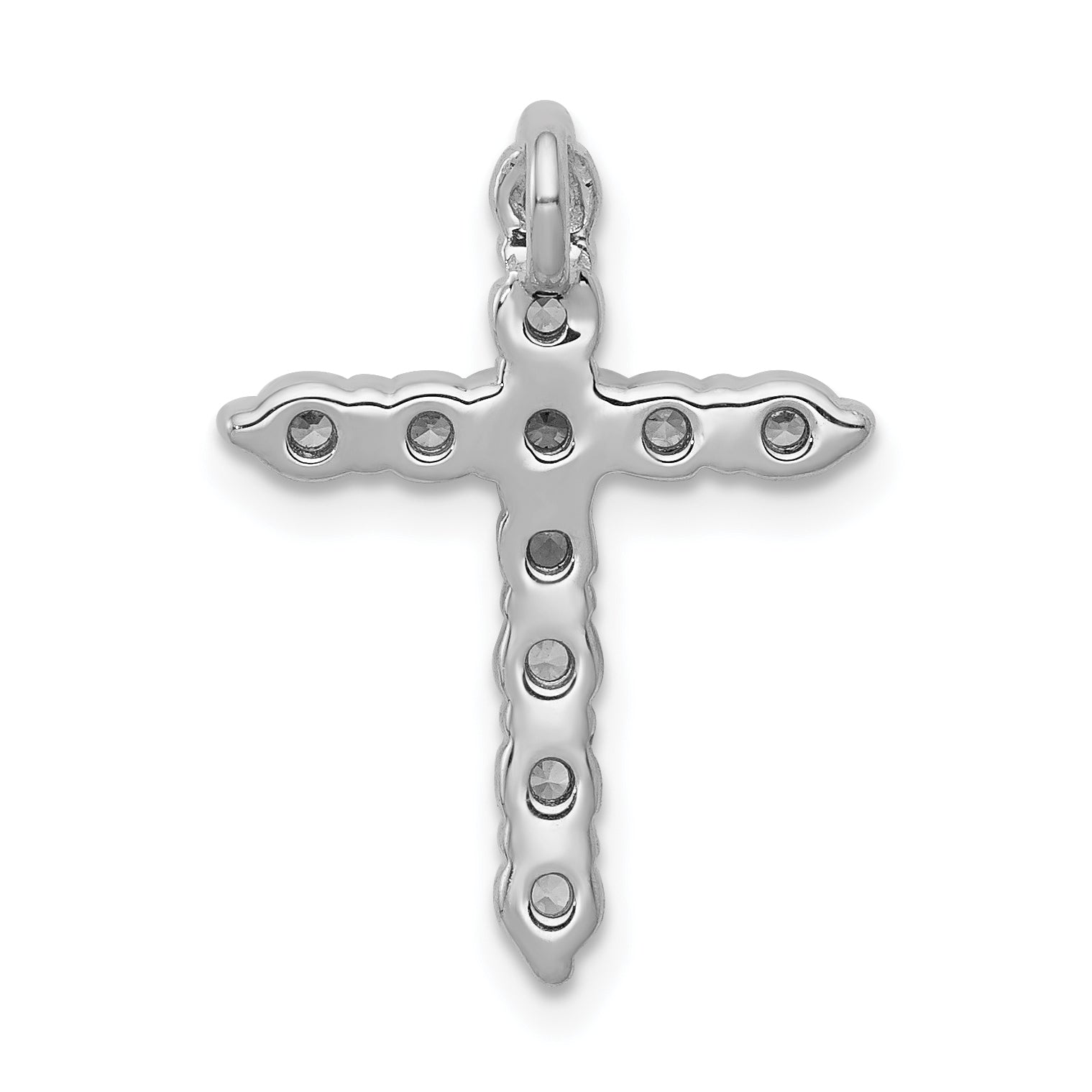 10K White Gold 10K 1/2Ct. Diamond Cross Chain Slide